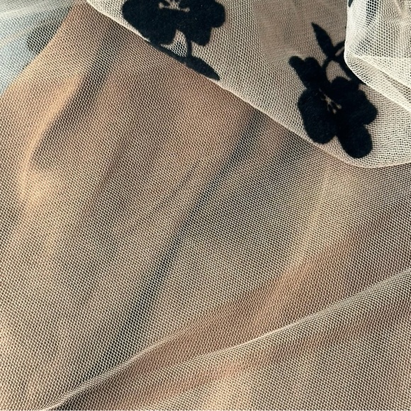 CHICWISH 3D Mesh Tulle Velvet Floral MIDI Skirt Fairycore Whimigoth Size 2XL-3XL - Picture 12 of 16